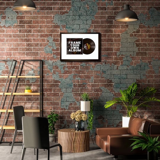 Vinyl Album Frame with White Background